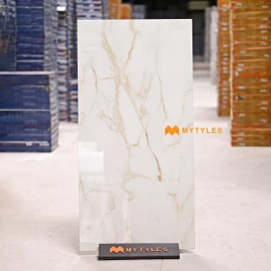 undefined-Vitrified White Floor and Wall Tile Code37839 (600x1200mm, Glossy)
