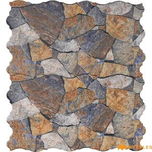 undefined-Slate Grey Flagstone Ceramic Elevation Wall Tile Code39873 300x550mm 4Pc