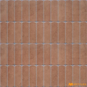 undefined-Tawny Brown Matt Ceramic Textured Wall Tile Code40057 300x600mm