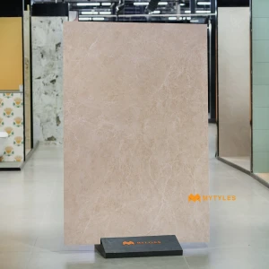 undefined-Spider Beige Marble Look Vitrified Slab Tile Code37195