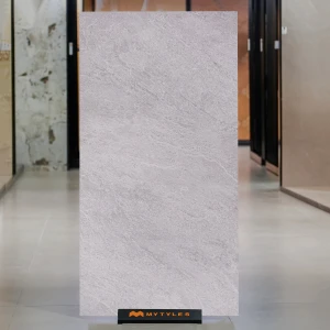 undefined-Vitrified Gray Slab Floor and Wall Tile Code37588 (800x1600mm, GHR)