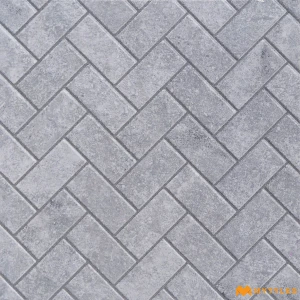 undefined-Brick Weave Gray Vitrified Digital Parking Tile Code39132 600x600mm 3Pc 12mm