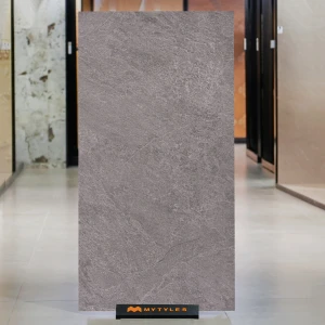 undefined-Vitrified Gray Slab Floor and Wall Tile Code37586 (800x1600mm, GHR)