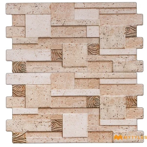 undefined-Sand Beige Ledger Matt Ceramic Elevation Wall Tile Code39862 300x550mm 4Pc