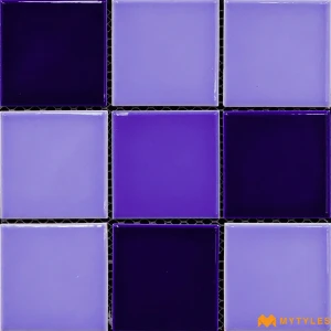 undefined-Blue Swimming Pool Mosaic Floor and Wall Tile Code39349 (298x298mm, Glossy)