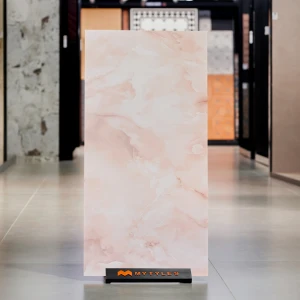 undefined-Vitrified Pink Floor and Wall Tile Code37405 (600x1200mm, Carving Matt)
