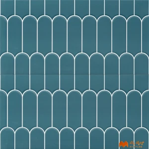 undefined-Ceramic Blue Geometric Wall Tile Code37851 (300x600mm, Matt)