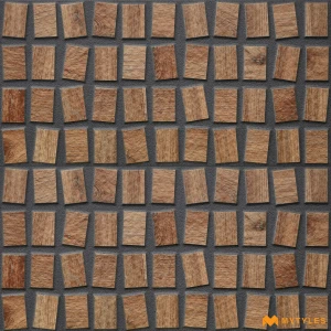 undefined-Chiseled Oak Grid Brown Matt Ceramic Wall Tile Code39009 300x600mm 5Pc