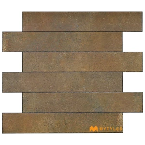 undefined-Earthy Bronze Brown Matt Rustic Vitrified Tile Code40655 200x1200mm 5Pc