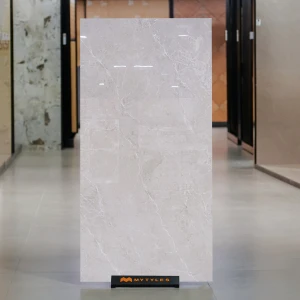 undefined-Mersin Grey Marble Look Vitrified Slab Tile Code37557