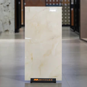 undefined-Cream Onyx Marble Look Vitrified Tile Code37503