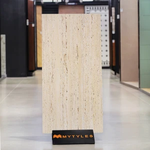 undefined-Vitrified Beige Floor and Wall Tile Code37410 (600x1200mm, Carving Matt)