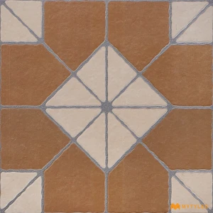 undefined-Vitrified Brown Digital Parking Floor and Wall Tile Code38369 (400x400mm, Matt)