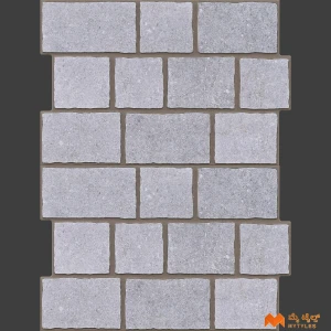 undefined-Imported Grey Brick Pattern Floor and Wall Tile Code37773 (400x600mm, Matt)