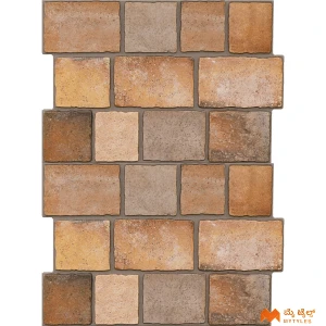 undefined-Imported Brown Brick Pattern Floor and Wall Tile Code37772 (400x600mm, Matt)