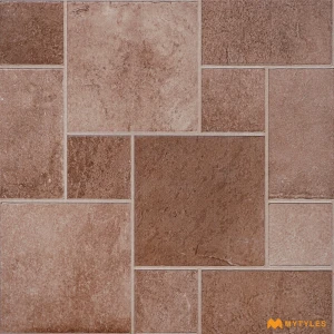 undefined-Vitrified Brown Digital Parking Floor and Wall Tile Code38378 (400x400mm, Matt)