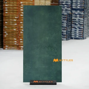 undefined-Emerald Green Matt Vitrified Rustic Tile Code38929 600x1200mm 2Pc