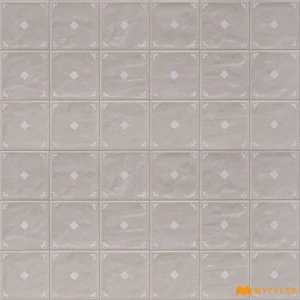 undefined-Beige Beveled Square Grid Ceramic Textured Wall Tile Code39998 300x600mm 8Pc