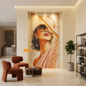undefined-Golden Hour Diva Gloster Vitrified Poster Tile Code40816 1200x2400mm 4Pc Set