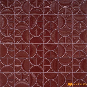 undefined-Imported Red Textured Wall Tile Code38423 (240x740mm, Glossy)