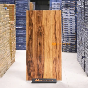 undefined-Vitrified Brown Wooden Floor and Wall Tile Code37489 (600x1200mm, Matt)