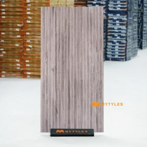 undefined-Vitrified Gray Wooden Floor and Wall Tile Code39039 (600x1200mm, Matt)