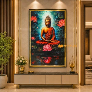 undefined-Blue Buddha Poster Wall Tile Code35306 (600x900mm, Glossy)